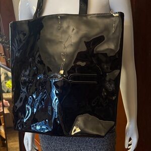 Huge Mac glossy Black Tote Bag never used